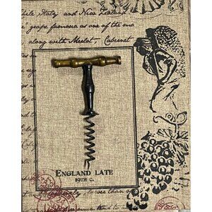 Antique Style England Late 19th Century Corkscrew Wall Art On Burlap 18x14 inch